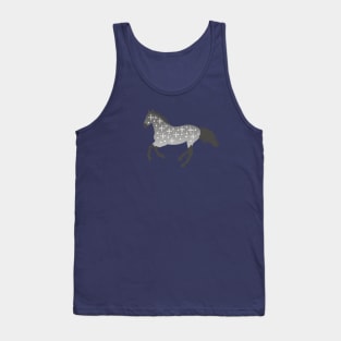 Winter Snowflake Dapple Gray Horse Tank Top